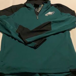 Eagles youth large quarter zip top